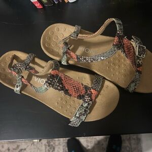 Vionic Multicolor Snake Print Sandals